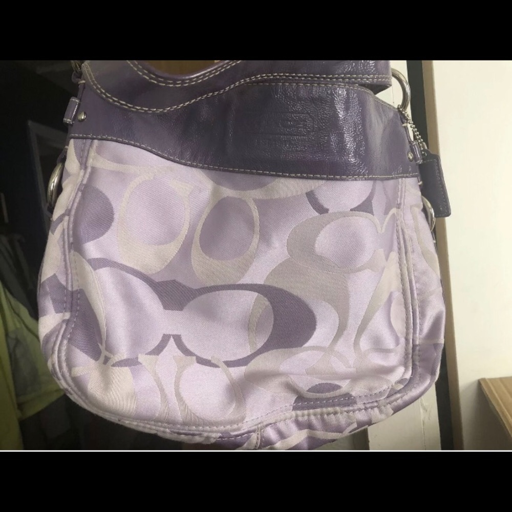 Coach Purse L0967- F15711 Lavender Zoe Handbag EUC